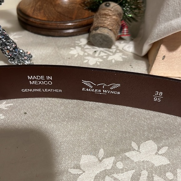 Eagles Wings Alabama sz 38 leather belt New - Picture 3 of 6